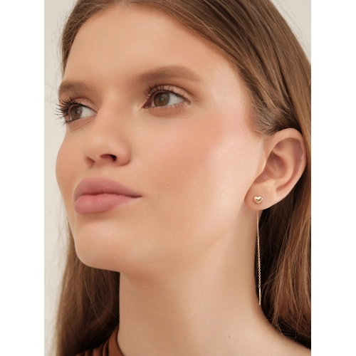 Серьги продевки из золота 585 пробы