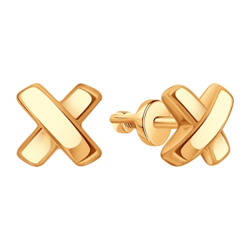 Серьги пусеты из золота 585 пробы