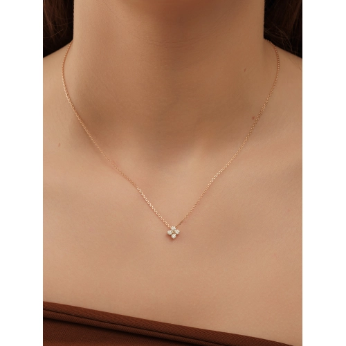 Колье из золота 585 пробы с фианитами