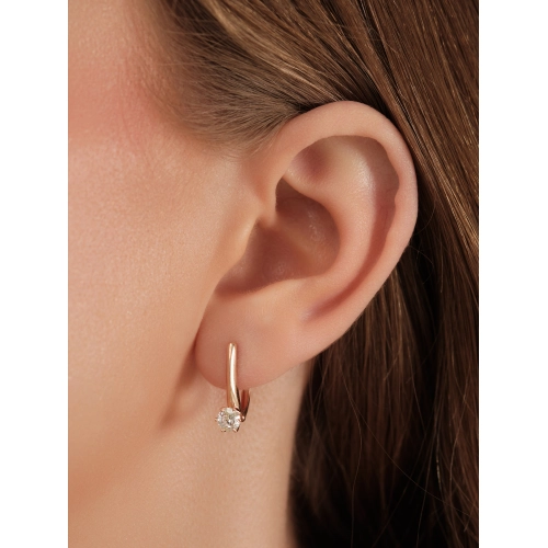 Серьги из золота 585 пробы с фианитами