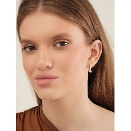 Серьги из золота 585 пробы с фианитами