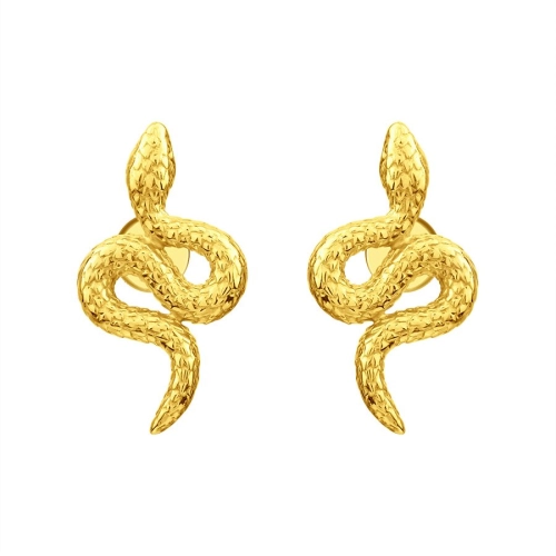 Серьги пусеты из желтого золота 585 пробы