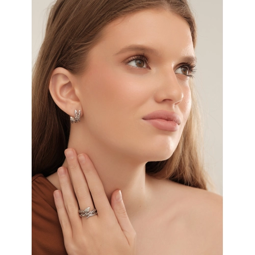 Серьги из белого золота 585 пробы