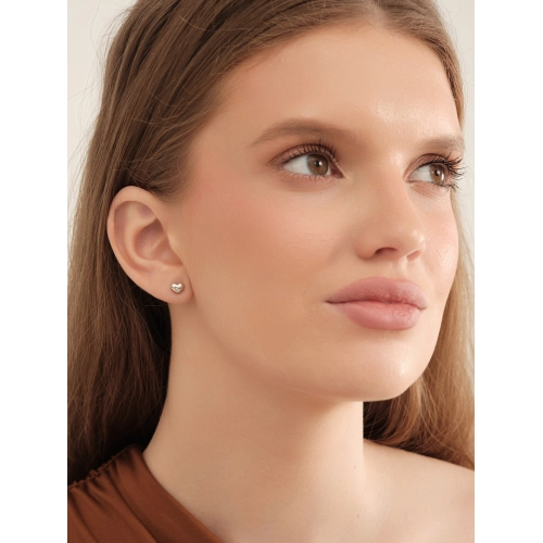 Серьги пусеты из белого золота 585 пробы