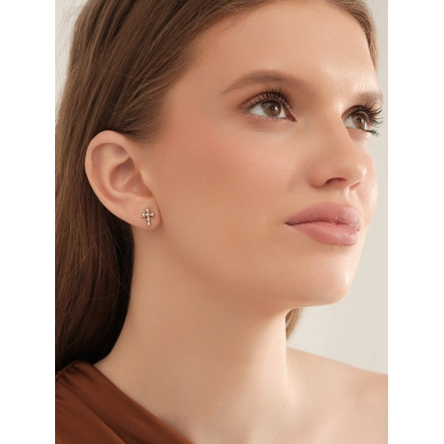 Серьги пусеты из белого золота 585 пробы