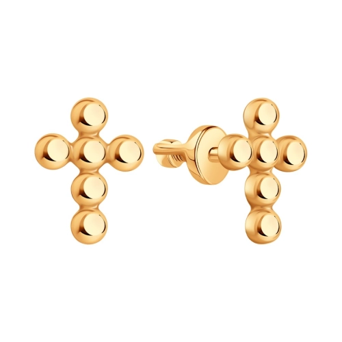 Серьги пусеты из золота 585 пробы