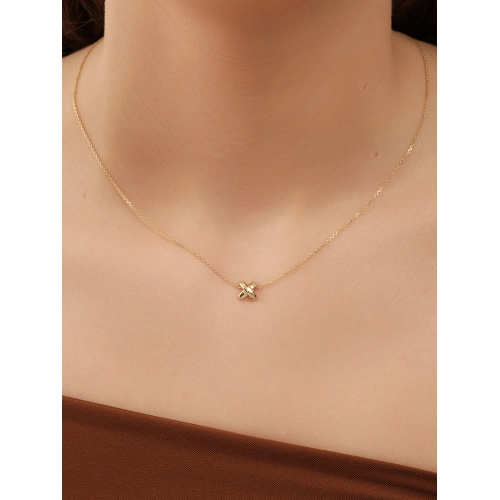 Колье из желтого золота 585 пробы