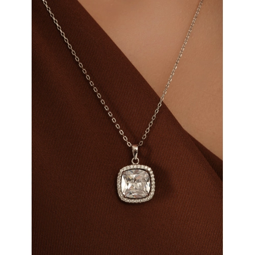 Подвеска из серебра 925 пробы с цирконами