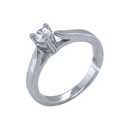 Кольцо из серебра 925 пробы с цирконами