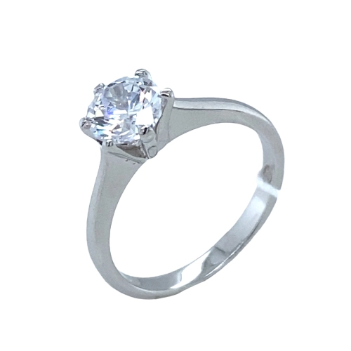 Кольцо из серебра 925 пробы с цирконами