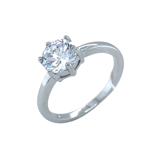 Кольцо из серебра 925 пробы с цирконами