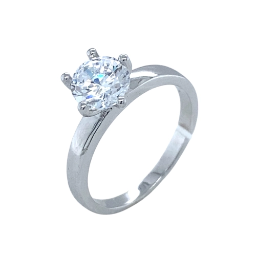 Кольцо из серебра 925 пробы с цирконами