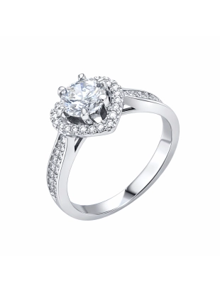 Кольцо из серебра 925 пробы с цирконами