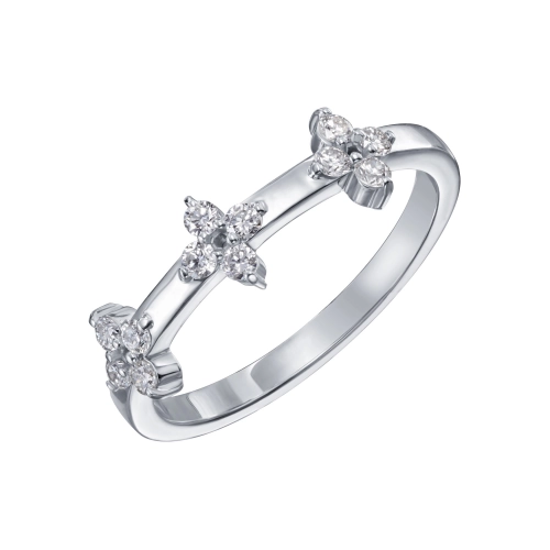 Кольцо из белого золота 585 пробы с бриллиантами