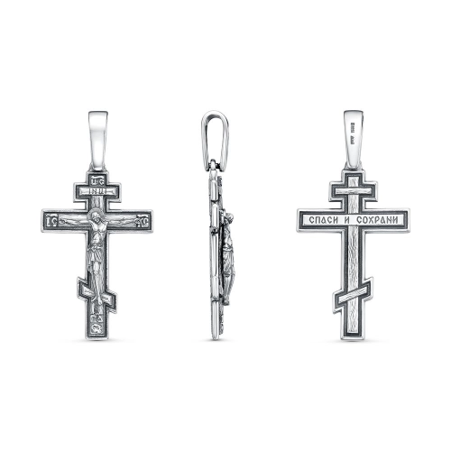 Подвеска Крест из серебра 925 пробы