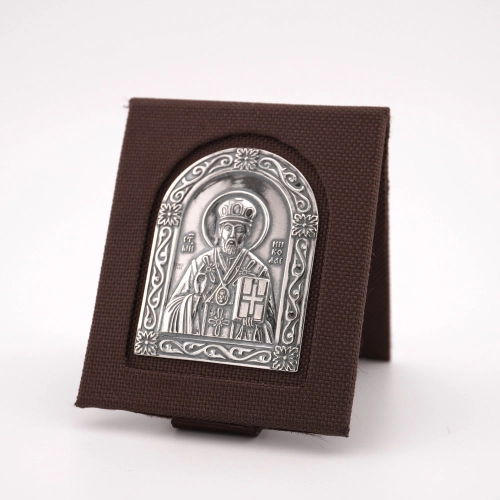 Икона (925) николай чудотворец плакетка