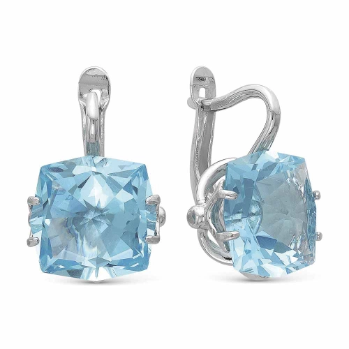 Серьги из серебра 925 пробы с искусственными топазами
