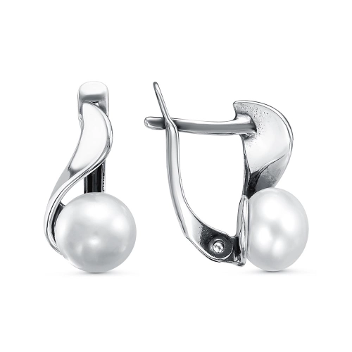 Серьги из серебра 925 пробы с жемчугом
