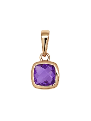 Подвеска из золота 585 пробы с аметистом