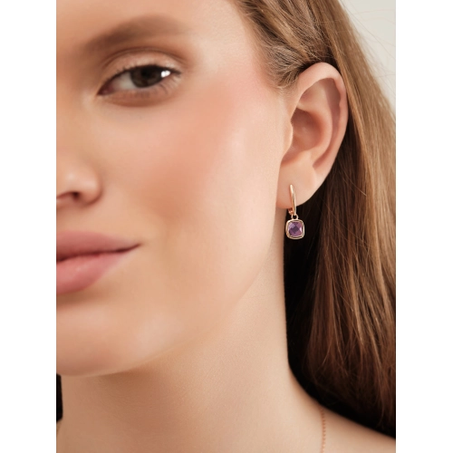 Серьги из золота 585 пробы с аметистами