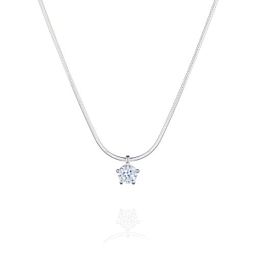 Колье из белого золота 585 пробы с бриллиантами