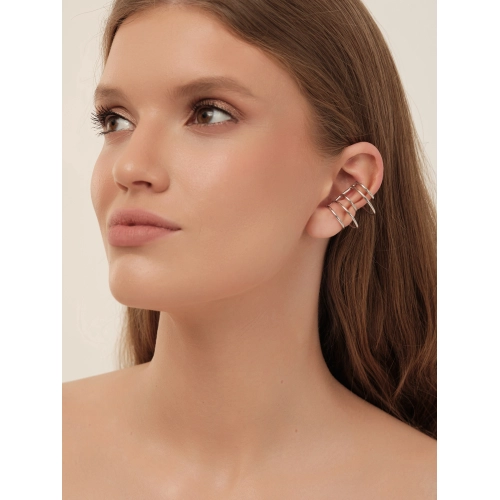 Моносерьга кафф из серебра 925 пробы