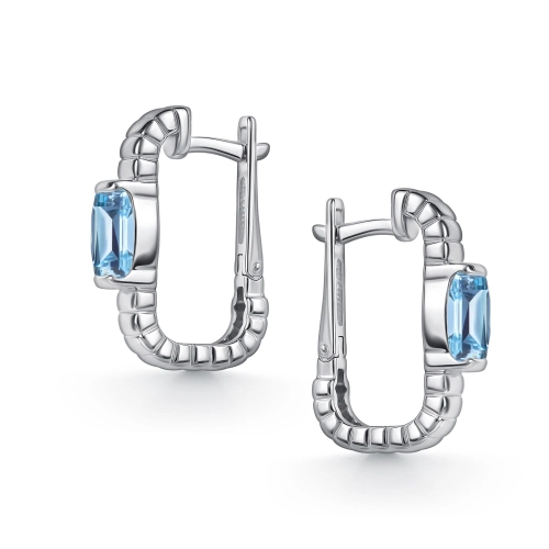 Серьги из серебра 925 пробы с топазами