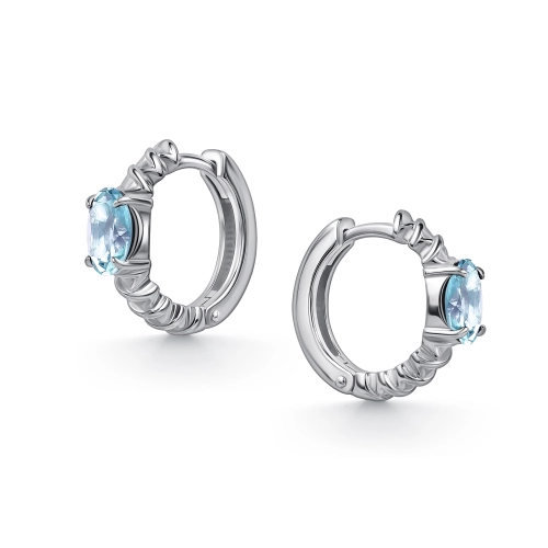 Серьги из серебра 925 пробы с топазами