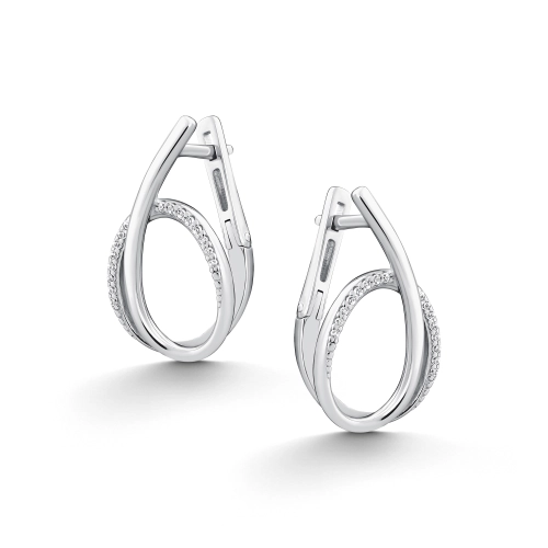 Серьги из серебра 925 пробы с фианитами