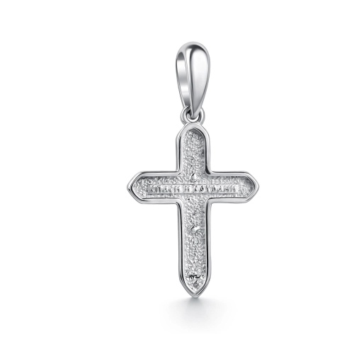 Подвеска Крест из серебра 925 пробы с бриллиантами