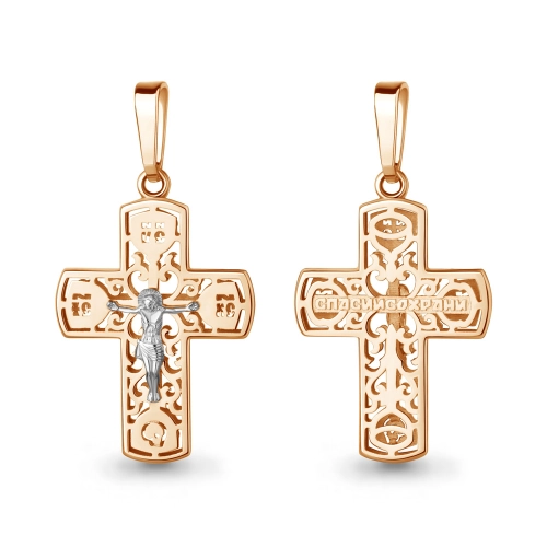 Подвеска Крест из золота 585 пробы