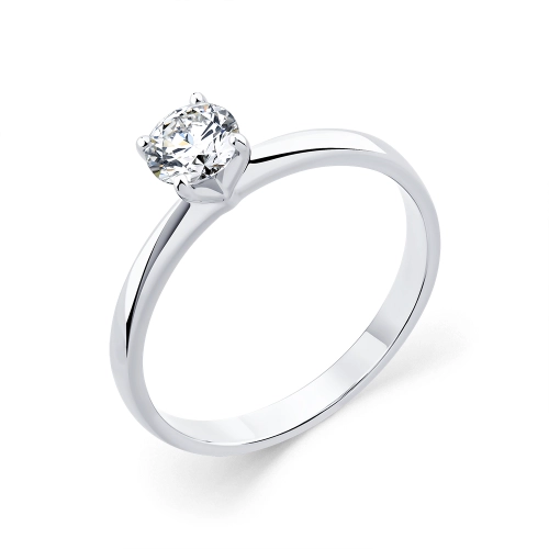 Кольцо из белого золота 585 пробы с бриллиантами