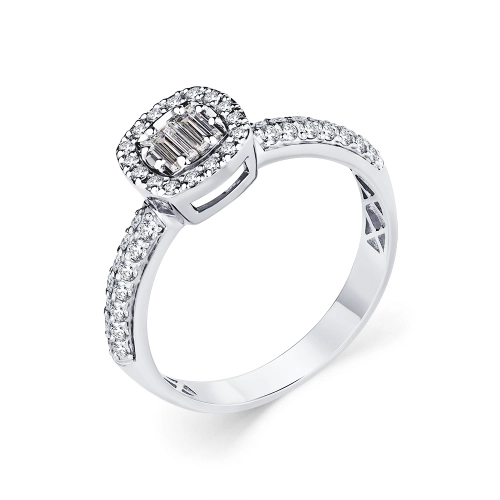 Кольцо из белого золота 585 пробы с бриллиантами