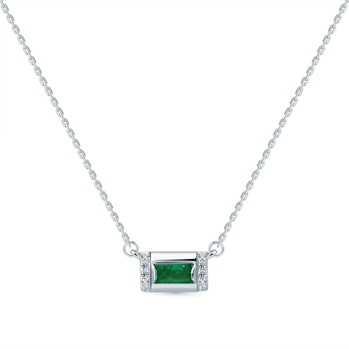 Колье (585 б) изумруд, бриллиант