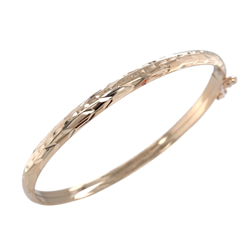 Жесткий браслет из золота 585 пробы