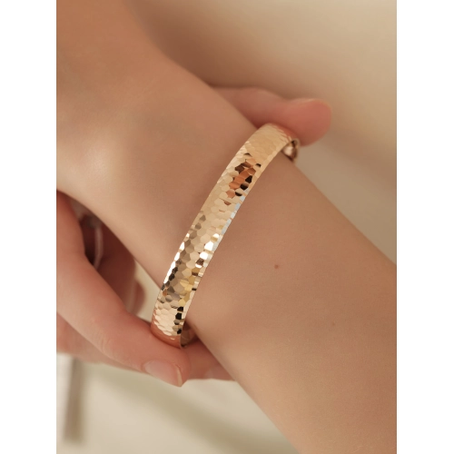 Жесткий браслет из золота 585 пробы