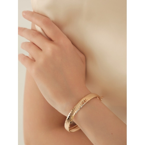 Жесткий браслет из золота 585 пробы