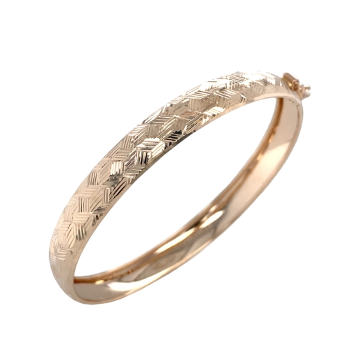 Жесткий браслет из золота 585 пробы