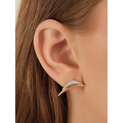 Серьги из золота 585 пробы с фианитами