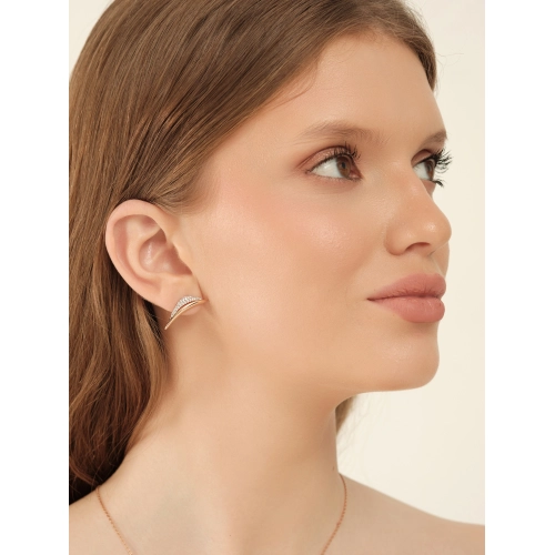 Серьги из золота 585 пробы с фианитами