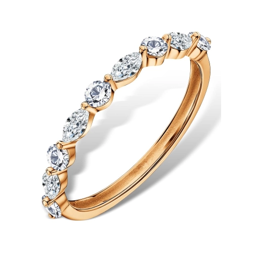 Кольцо из золота 585 пробы с фианитами