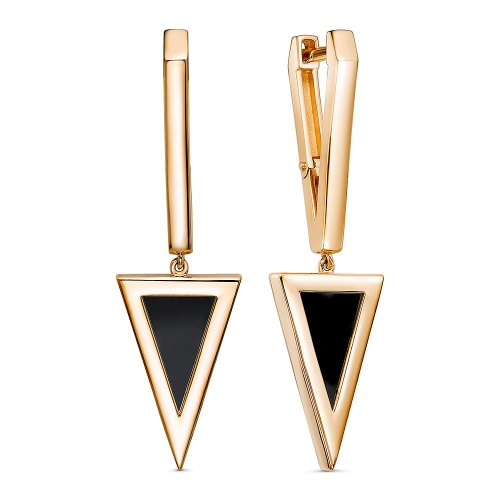 Серьги из золота 585 пробы с цветными фианитами