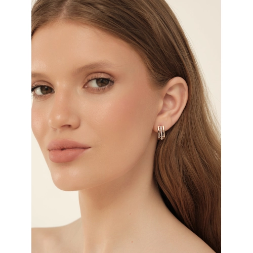 Серьги из золота 585 пробы с фианитами