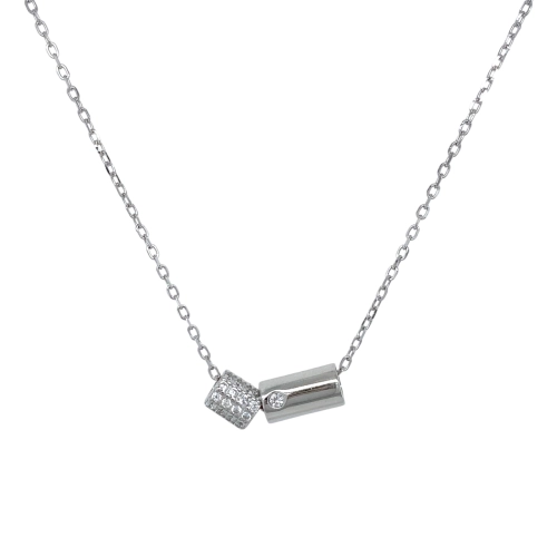 Колье из серебра 925 пробы с фианитами