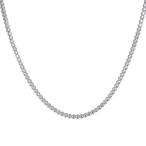 Колье из белого золота 585 пробы с фианитами