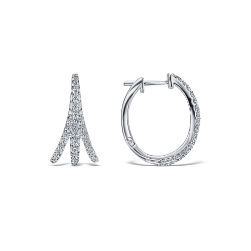 Серьги из серебра 925 пробы с фианитами