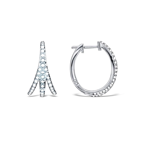 Серьги из серебра 925 пробы с фианитами