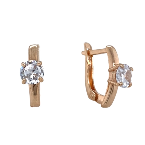 Серьги из серебра 925 пробы с фианитами