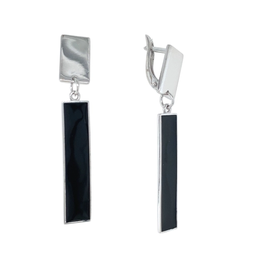 Серьги из серебра 925 пробы с эмалью