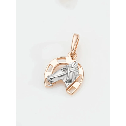 Подвеска из серебра 925 пробы с позолотой